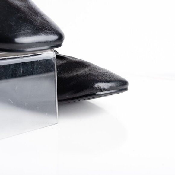 Massimo Dutti Soft Leather Ballet Flats Mary Janes Black US 9 EU 40 NWB 1578/450 - Picture 8 of 10